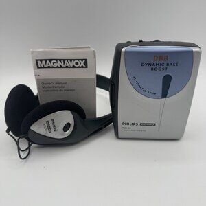 VTG Philips AQ6481 Cassette Player + Original Headphones + Manual DBB Working